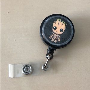 DIY Baby Groot badge reel